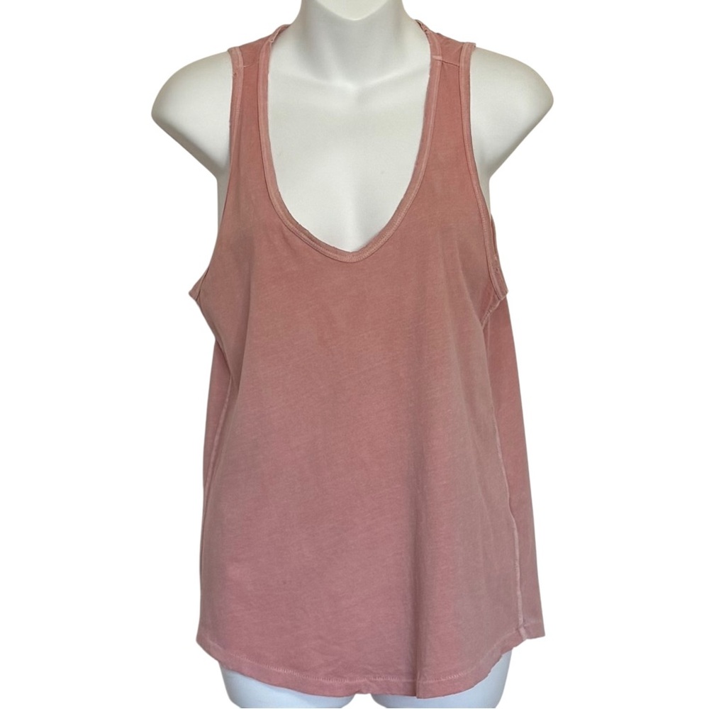 AMO Distressed Pink Tank Top Size Small